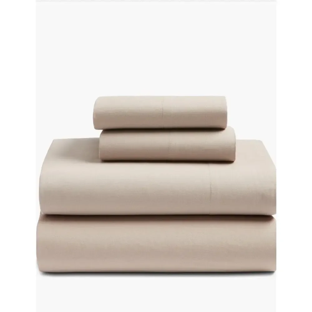 Nordstrom 100% Organic Cotton Percale Natural Twin Size Fitted Sheet NEW